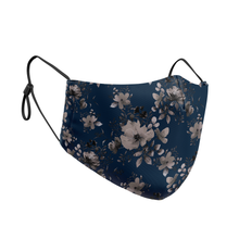 Load image into Gallery viewer, Dark Floral Reusable Contour Masks - Protect Styles

