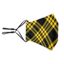 Load image into Gallery viewer, Dark Plaid Reusable Contour Masks - Protect Styles

