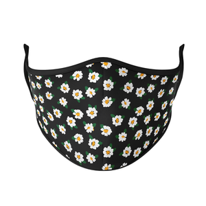 Black Daisy Reusable Face Masks - Protect Styles