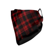 Load image into Gallery viewer, Black Plaid Hankie Mask - Protect Styles
