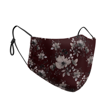 Load image into Gallery viewer, Dark Floral Reusable Contour Masks - Protect Styles
