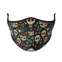 Load image into Gallery viewer, Day of the Dead Reusable Face Mask - Protect Styles
