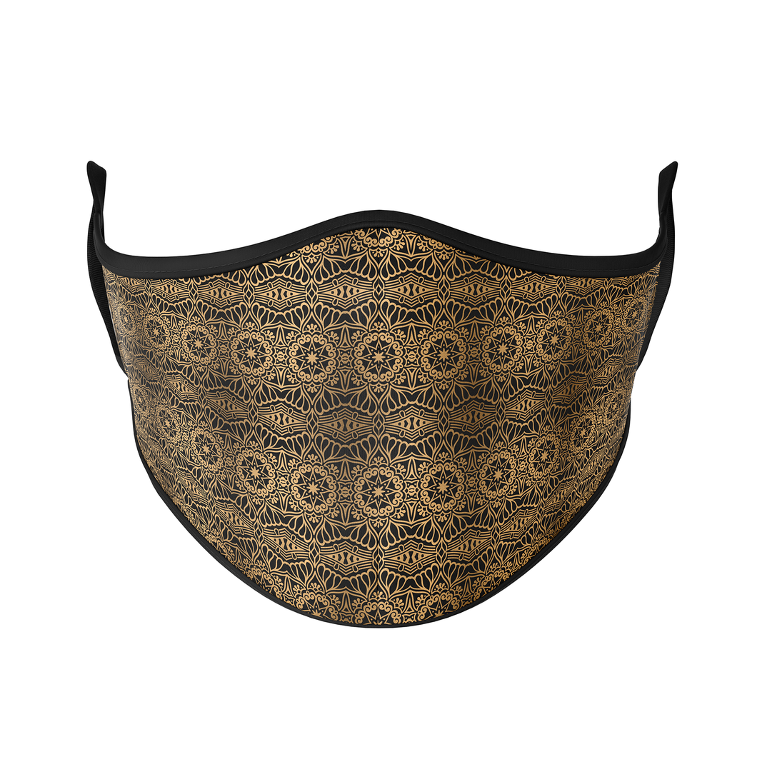 Gold Ornate Reusable Face Masks - Protect Styles