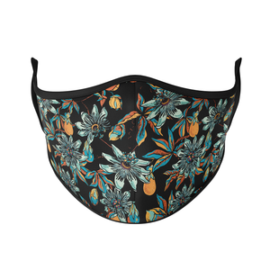 Black Flowers Reusable Face Masks - Protect Styles