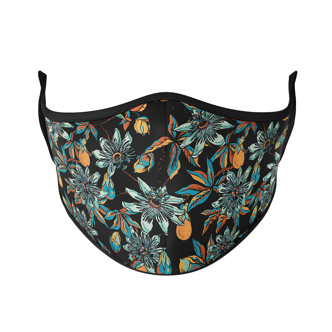 Black Flowers Reusable Face Masks - Protect Styles