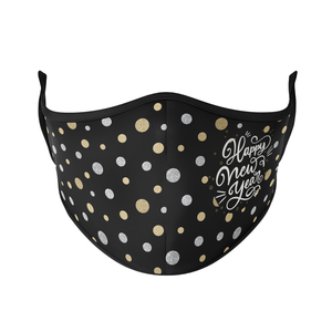 Happy New Year Dots Reusable Face Masks - Protect Styles