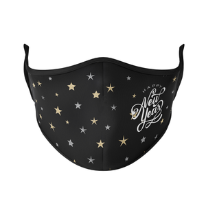 Happy New Year Stars Reusable Face Masks - Protect Styles