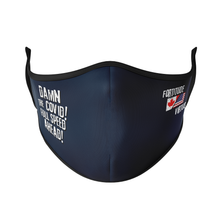 Load image into Gallery viewer, Damn the Covid! Full Speed Ahead Canada and USA Flag Reusable Face Masks - Protect Styles
