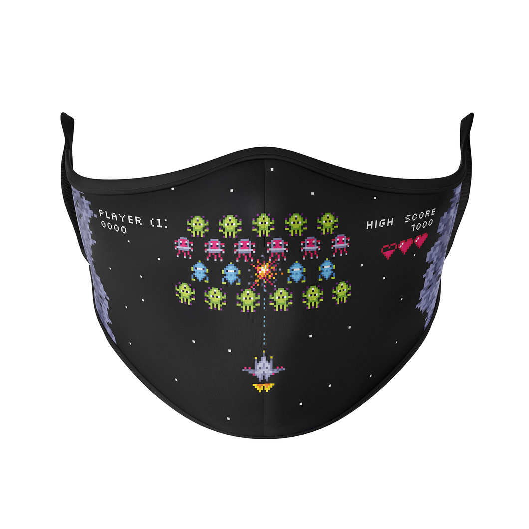 Invaders in Space Reusable Face Mask - Protect Styles