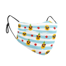 Load image into Gallery viewer, Pineapple Stripes Reusable Contour Masks - Protect Styles
