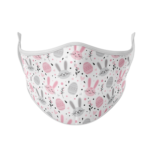 Pink & Grey Bunnies Reusable Face Masks - Protect Styles