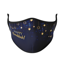 Load image into Gallery viewer, Sparkling Hanukkah Reusable Face Masks - Protect Styles
