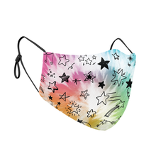 Load image into Gallery viewer, Star Tie Dye Reusable Contour Masks - Protect Styles
