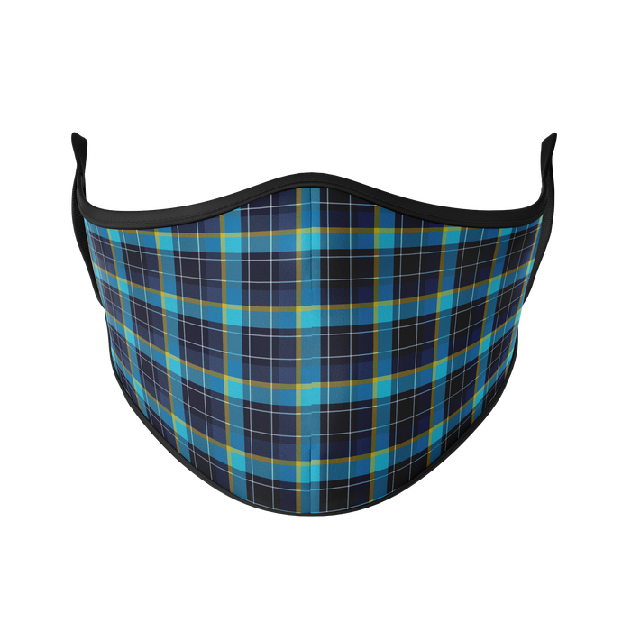 Turquoise Plaid Reusable Face Masks - Protect Styles