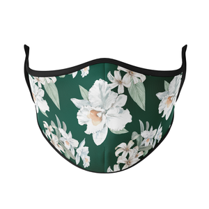 White Flowers Reusable Face Masks - Protect Styles